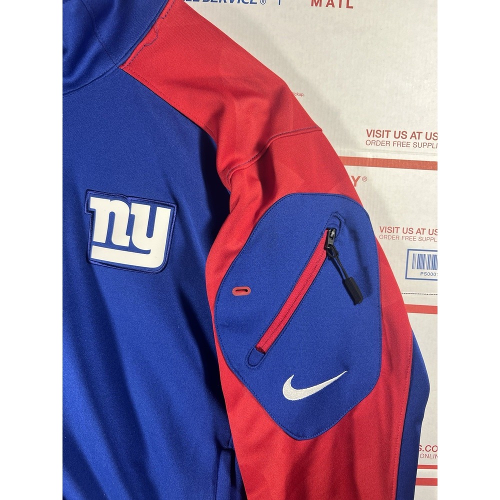 Nike Jacket Mens L Blue New York Giants NFL On Field Full Zip Dri Fit Athletic - Picture 2 of 6